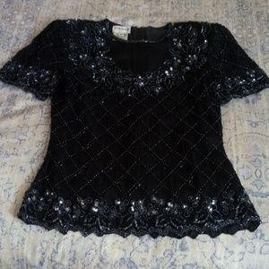 Silk beaded top by Stenay